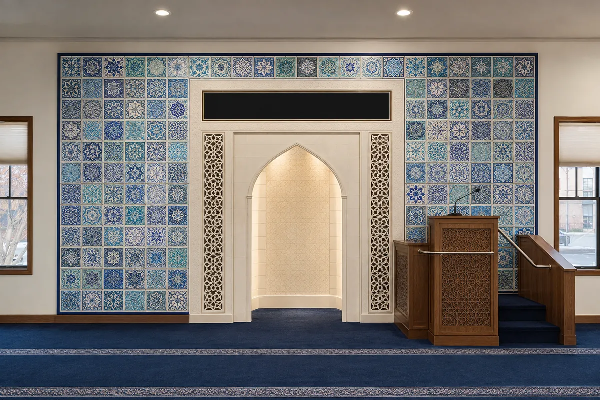 Community mosaic concept: wall of many individually patterned mosaic tiles